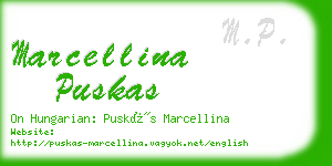 marcellina puskas business card